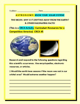 Preview of ASTRONOMY:THE MOON/ CRCA #5  & OTHER FASCINATING FACTS: MG, GRS. 4-12