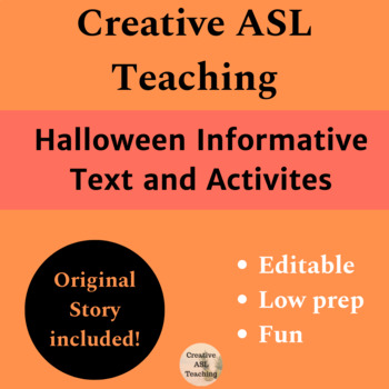 Preview of ASL Halloween Informative Text