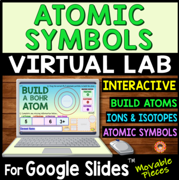Preview of ATOMIC SYMBOLS VIRTUAL LAB for Google Slides ~DIGITAL~ Chemistry