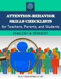 ATTENTION-BEHAVIOR CHECKLISTS FOR TEACHERS, PARENTS, STUDE