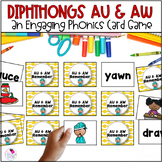 Diphthongs AW AU Phonics Games for Literacy Centers