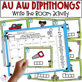 AU and AW - Diphthongs - Phonics Activity - Write the Room
