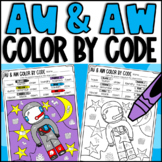 AU and AW Color by Code Worksheets: Diphthongs