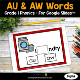 AU and AW Phonics Activities | Vowel Digraphs 1st Grade Phonics