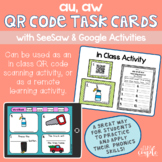AU and AW QR Code Task Cards with Distance Learning Option