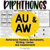 AU and AW Diphthongs Worksheets Activities Decodable Readi