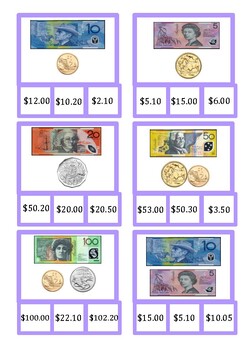 Preview of AUD Money Value Multiple Choice