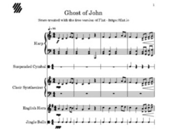 Preview of AUDIO MP3: Ghost Of John Concert Music Sheet 20% Off