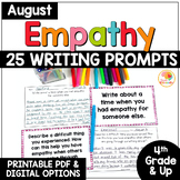 AUGUST Social-Emotional Learning Daily Writing Prompts: Empathy