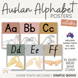 Auslan Alphabet Posters | Simple Boho