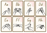 AUSLAN Alphabet Flashcards (Australian Sign Language) Boho