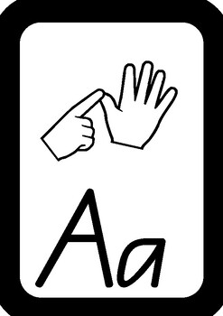 AUSLAN Alphabet Posters - Black & White - FREE | TpT
