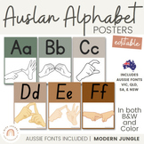 Auslan Alphabet Posters | Modern Jungle | Classroom Decor 