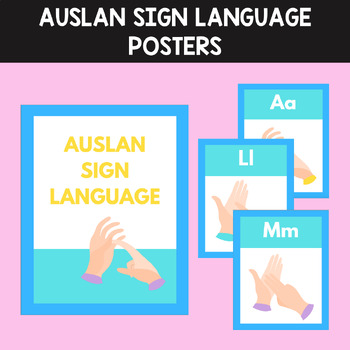 Preview of AUSLAN Australian Sign Language Alphabet Posters