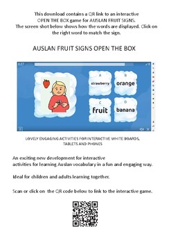 Preview of AUSLAN FRUIT SIGNS INTERACTIVE OPEN THE BOX