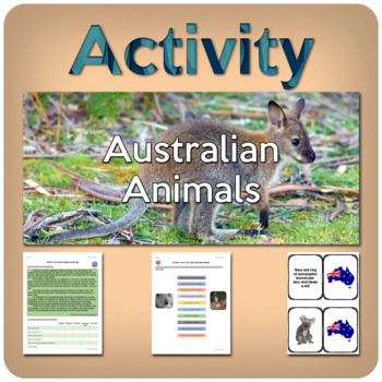 Preview of AUSTRALIA: Australian animals - an activity for ESL learners!