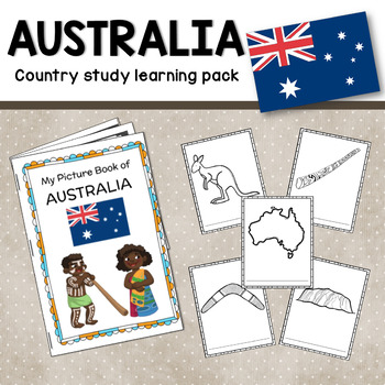 Preview of Australia Learning Pack:  Reading Materials, Activity Pages and Cards