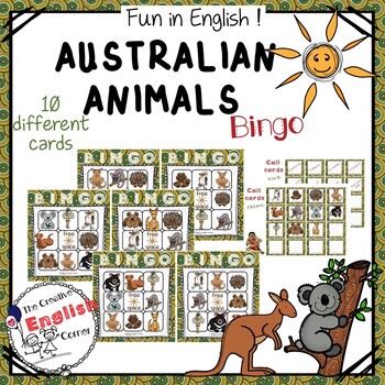 tema Trampe bølge AUSTRALIAN ANIMALS BINGO WITH CALL CARDS by The Creative English Corner