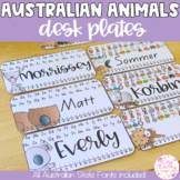 AUSTRALIAN ANIMALS Editable Desk Plates