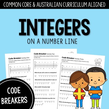 Preview of Locating Integers on a Number Line CODE BREAKER | AUSTRALIAN CURRICULUM