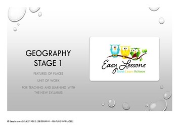 Preview of AUSTRALIAN GEOGRAPHY - FEATURES OF PLACES - NSW SYLLABUS - STAGE 1