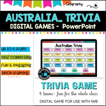 Preview of AUSTRALIAN TRIVIA Quiz l PowerPoint Game l 4 teams