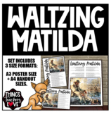 Waltzing Matilda Set, Poster and Handouts Set, Classic Aus
