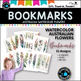 AUSTRALIAN -flowers watercolour bookmark