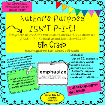 Fifth Grade Language Skill Builders - Authors Purpose