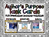 AUTHOR'S PURPOSE Task Cards  ( print & digital )