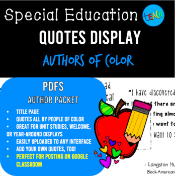 Preview of AUTHORS OF COLOR Digital Packet for BLENDED or DISTANCE Learning