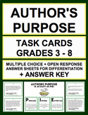 AUTHOR'S PURPOSE TASK CARDS