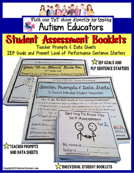 Preview of AUTISM Assessment to Develop Reading Math IEP Goals with PLP Statement Starters 