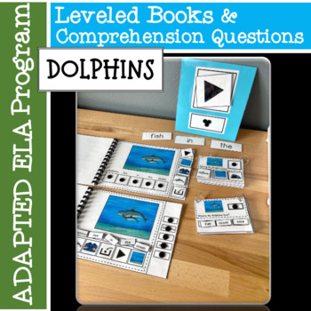 Preview of AUTISM-Leveled Nonfiction Reading and Comprehension Adapted Books- Dolphins