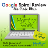 AUTO-GRADED Math Spiral Review for 5th Grade ⭐ Q3 Morning 