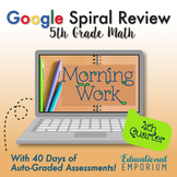 AUTO-GRADED Spiral Review for 5th Grade Math ⭐ Q4 Morning 