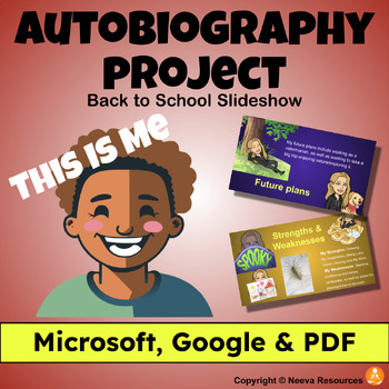 Preview of AUTOBIOGRAPHY PROJECT "This Is Me" Gr. 4-10 (MICROSOFT, GOOGLE & PDF)