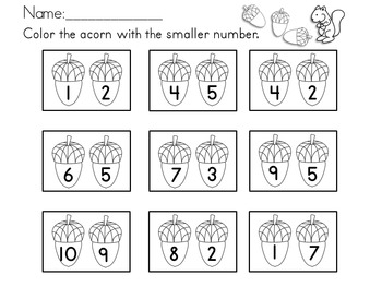 Fall Math Worksheets by Kindergarten Printables | TpT