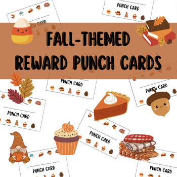 Preview of AUTUMN/FALL - Punch Cards - EDITABLE