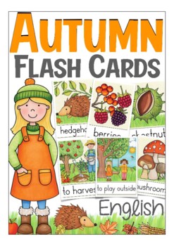 Preview of AUTUMN / FALL nature, activities, seasonal flash cards (ESL, English vocabulary)