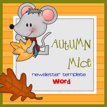Preview of AUTUMN MICE - Newsletter Template WORD