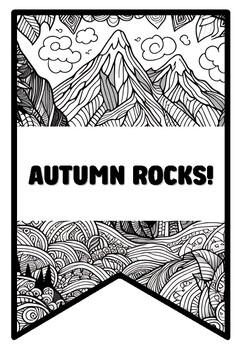 AUTUMN ROCKS! 10 Mountain Zentangle Coloring Pages, Mountain Coloring Pages