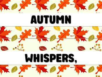 Preview of AUTUMN WHISPERS, 'YOU ARE CAPABLE OF CHANGING TOO.' Autumn Bulletin Board Dec