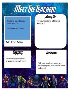 Preview of AVENGERS CLASSROOM DECOR