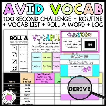 Preview of AVID ACT and SAT Vocabulary Activities Bundle