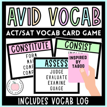 Preview of AVID ACT and SAT Vocabulary Review Activity - Printable Game for Team Building