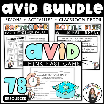 Preview of AVID Activities Growing Bundle