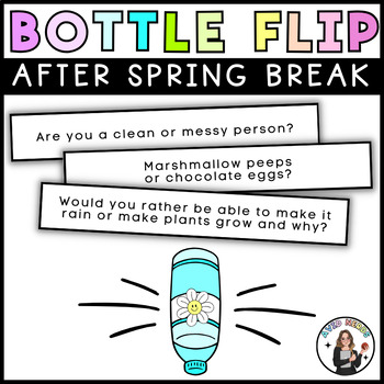 Preview of After Spring Break Printable Partner Activity - Bottle Flip