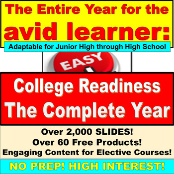 Preview of The Entire Year for avid learners: College Readiness