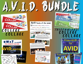 Preview of AVID BUNDLE: International/US College Collages, Facts-of-the-Week, SWAT, & Feud
